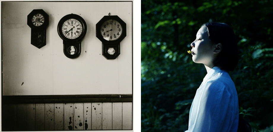 Left: Ueda Shoji, from the series Landscape Vision 1970-80. Gelatin silver print /Right: Yamamoto Ayaka, Untitled #168, Hokkaido, Japan from the series We are Made of Grass, Soil, Trees, and Flowers, 2015. Chromogenic print Left: Ueda Shoji, from the series Landscape Vision 1970-80. Gelatin silver print /Right: Yamamoto Ayaka, Untitled #168, Hokkaido, Japan from the series We are Made of Grass, Soil, Trees, and Flowers, 2015. Chromogenic print